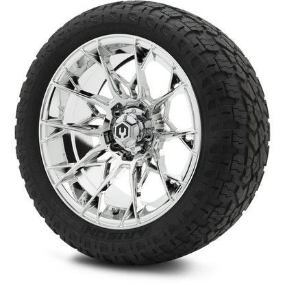 MODZ® 15" Chaos Chrome Wheels & Off-Road Tires Combo