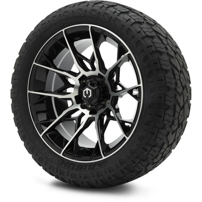 MODZ® 15" Chaos Machined Black Wheels & Off-Road Tires Combo