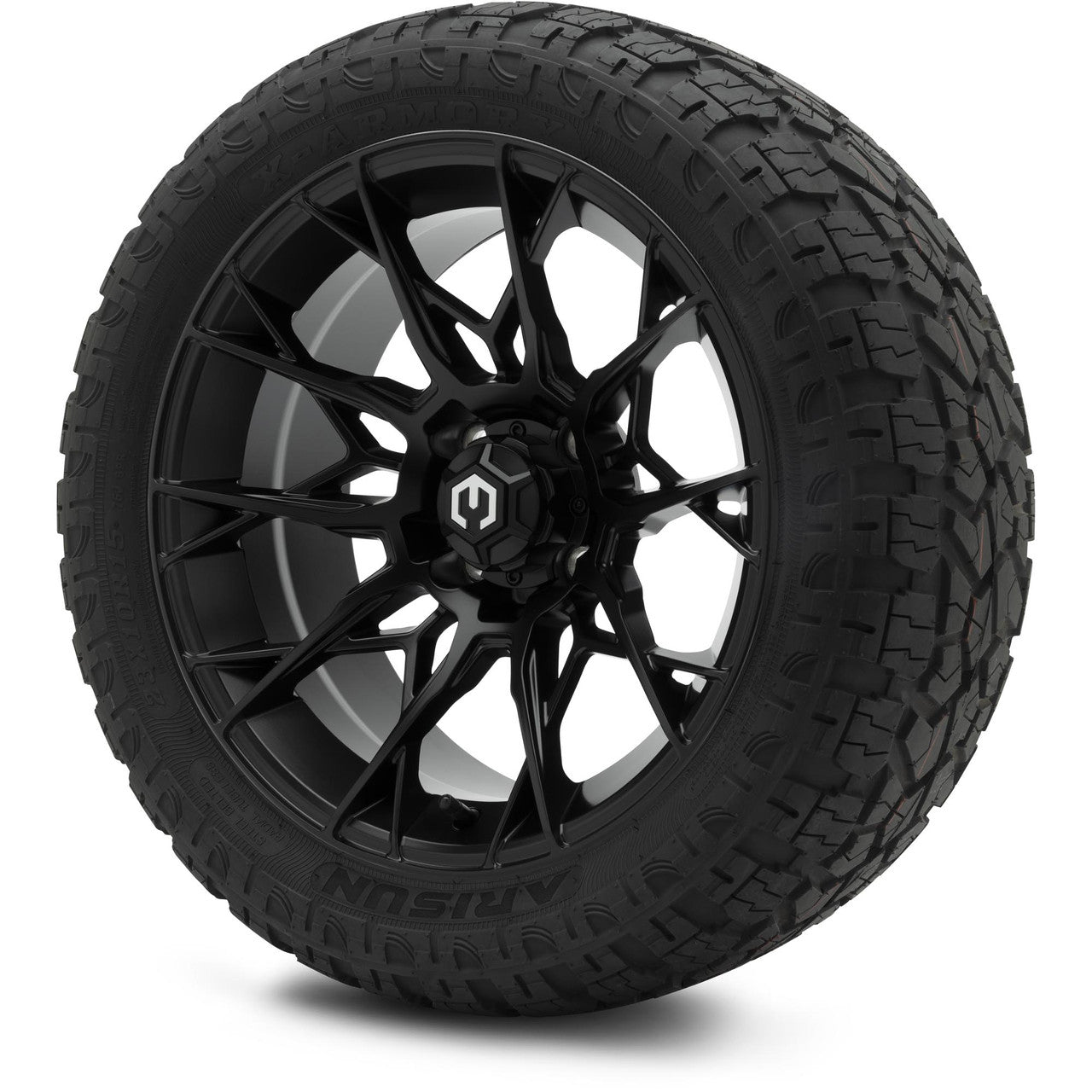 MODZ® 15" Chaos Matte Black Wheels & Off-Road Tires Combo