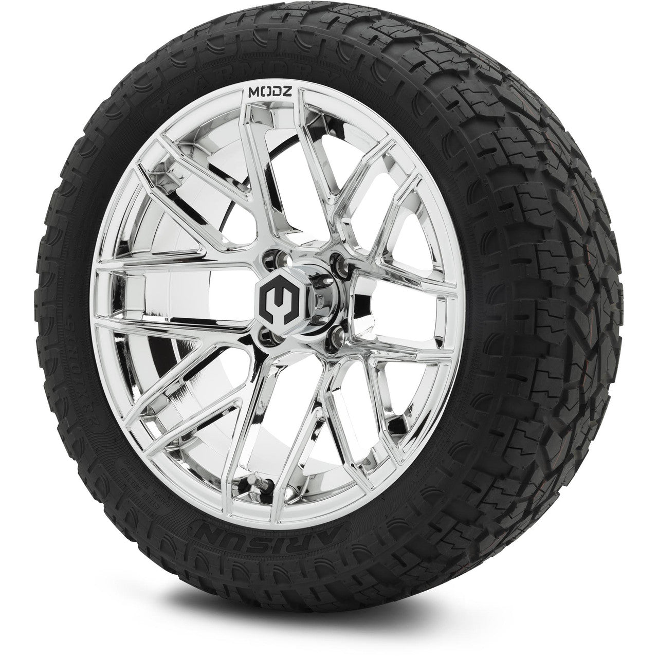MODZ® 15" Matrix Chrome Wheels & Off-Road Tires Combo
