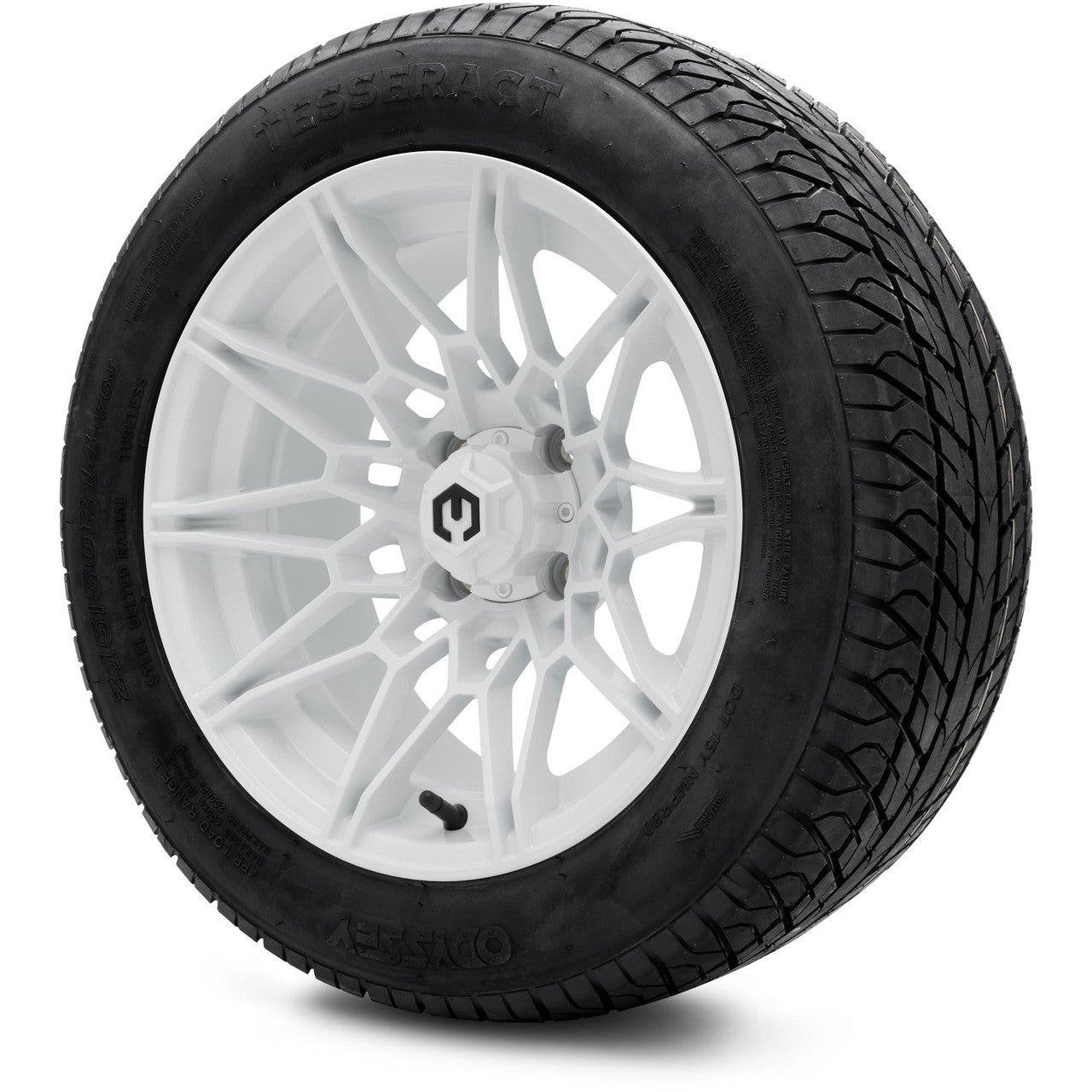 MODZ® 14" Galaxy Glossy White Wheels & Street Tires Combo