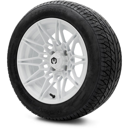 MODZ® 14" Galaxy Glossy White Wheels & Street Tires Combo