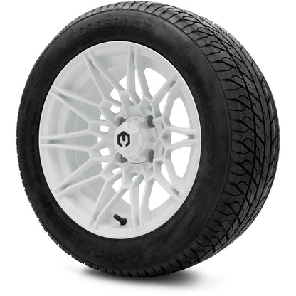 MODZ® 14" Galaxy Glossy White Wheels & Street Tires Combo