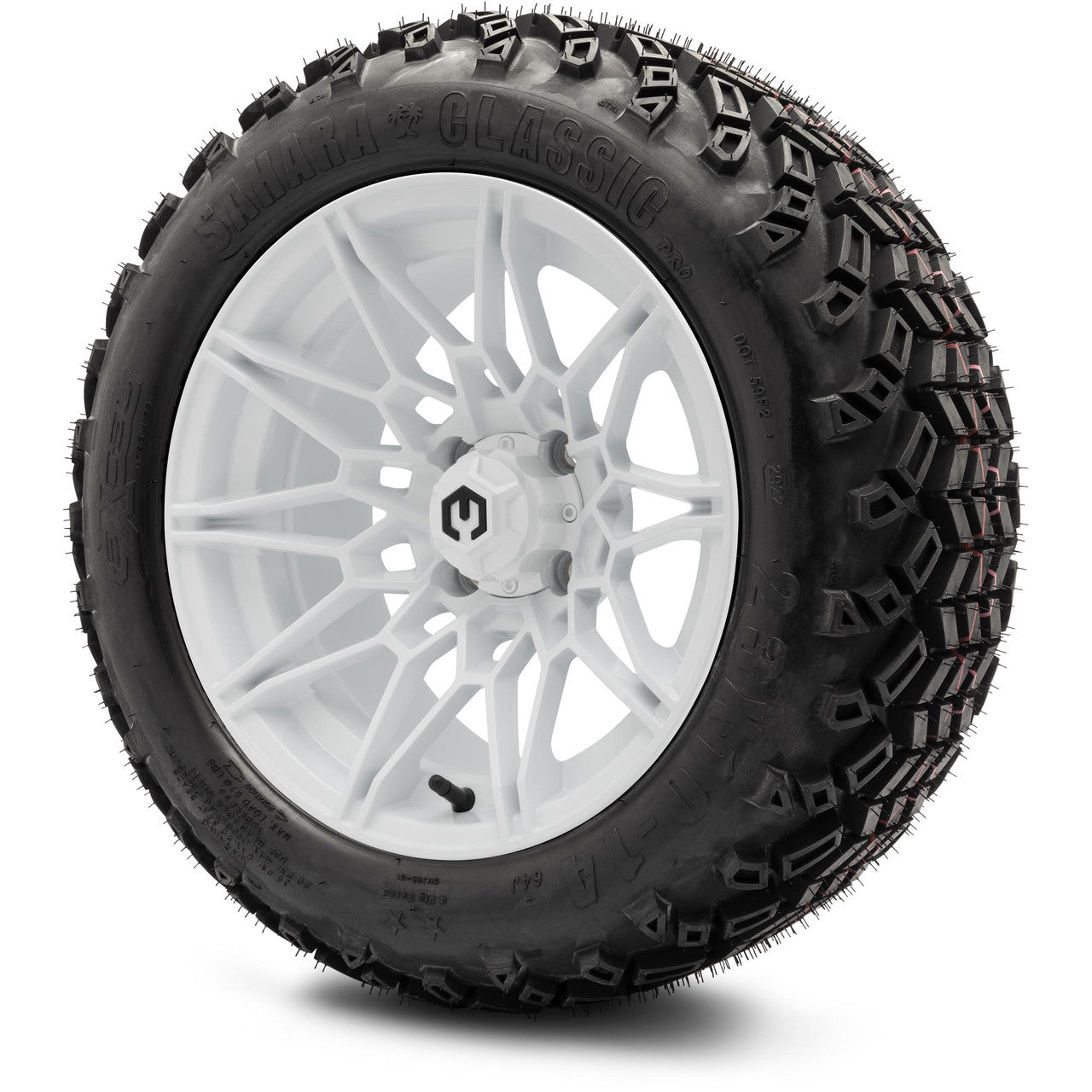 MODZ® 14" Galaxy Glossy White Wheels & Off-Road Tires Combo