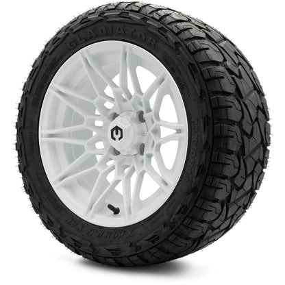 MODZ® 14" Galaxy Glossy White Wheels & Off-Road Tires Combo