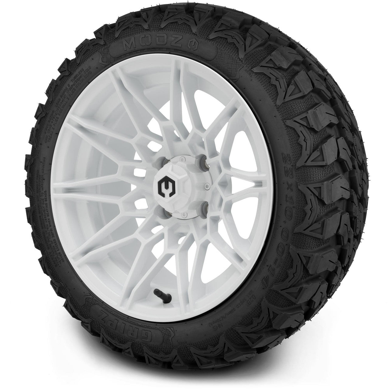 MODZ® 14" Galaxy Glossy White Wheels & Off-Road Tires Combo