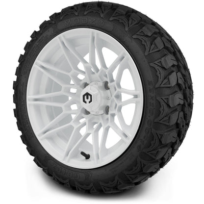MODZ® 14" Galaxy Glossy White Wheels & Off-Road Tires Combo