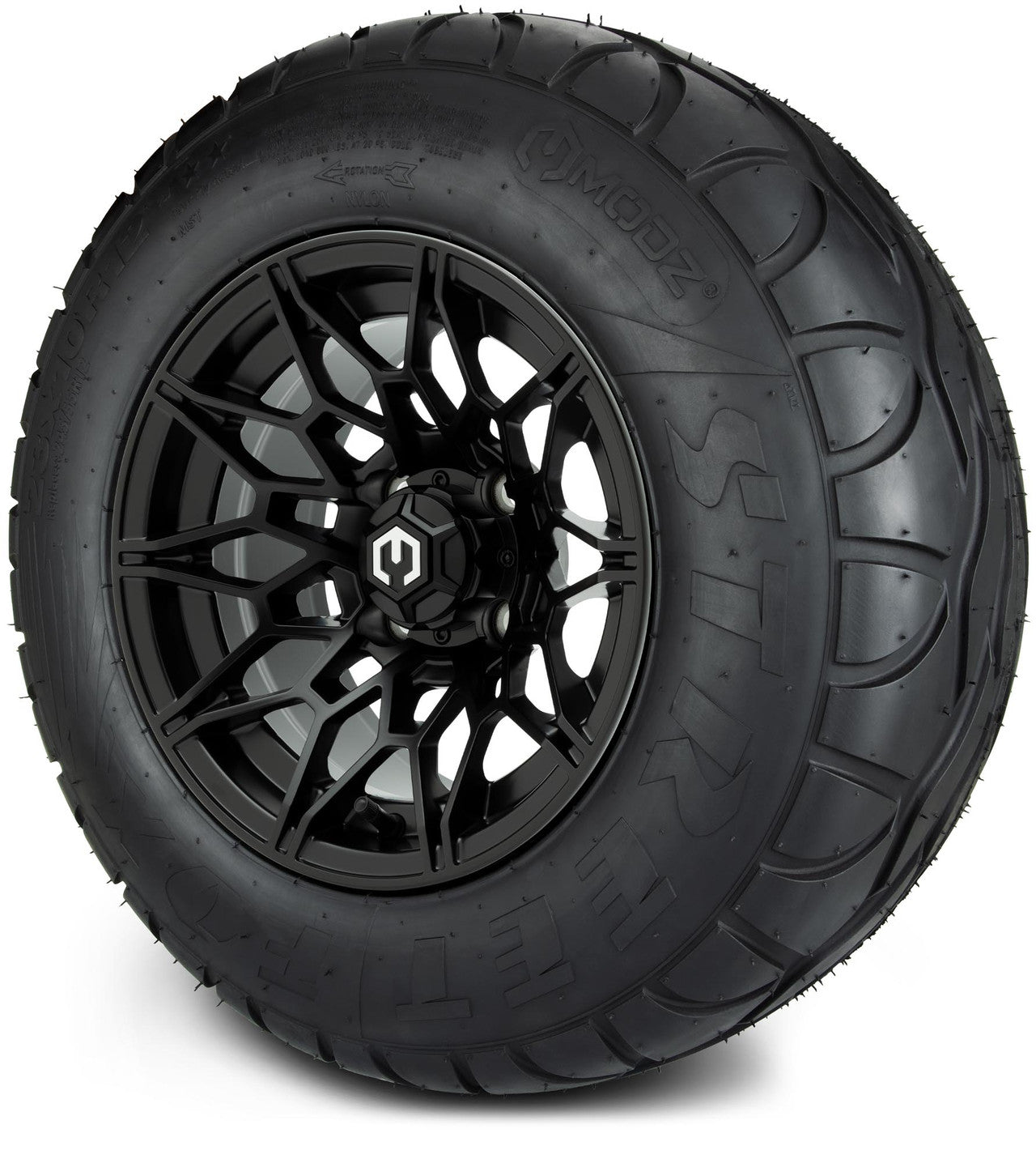 MODZ® 12" Galaxy Matte Black Wheels & Street Tires Combo