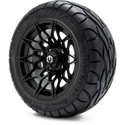 MODZ® 12" Galaxy Matte Black Wheels & Street Tires Combo