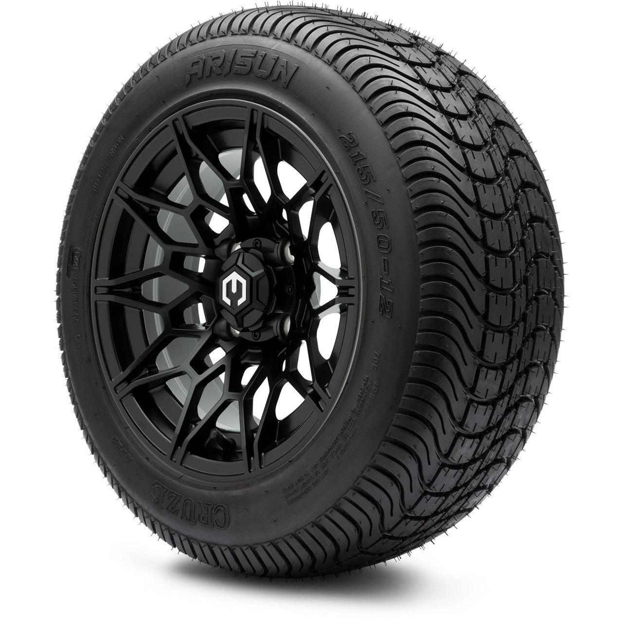 MODZ® 12" Galaxy Matte Black Wheels & Street Tires Combo