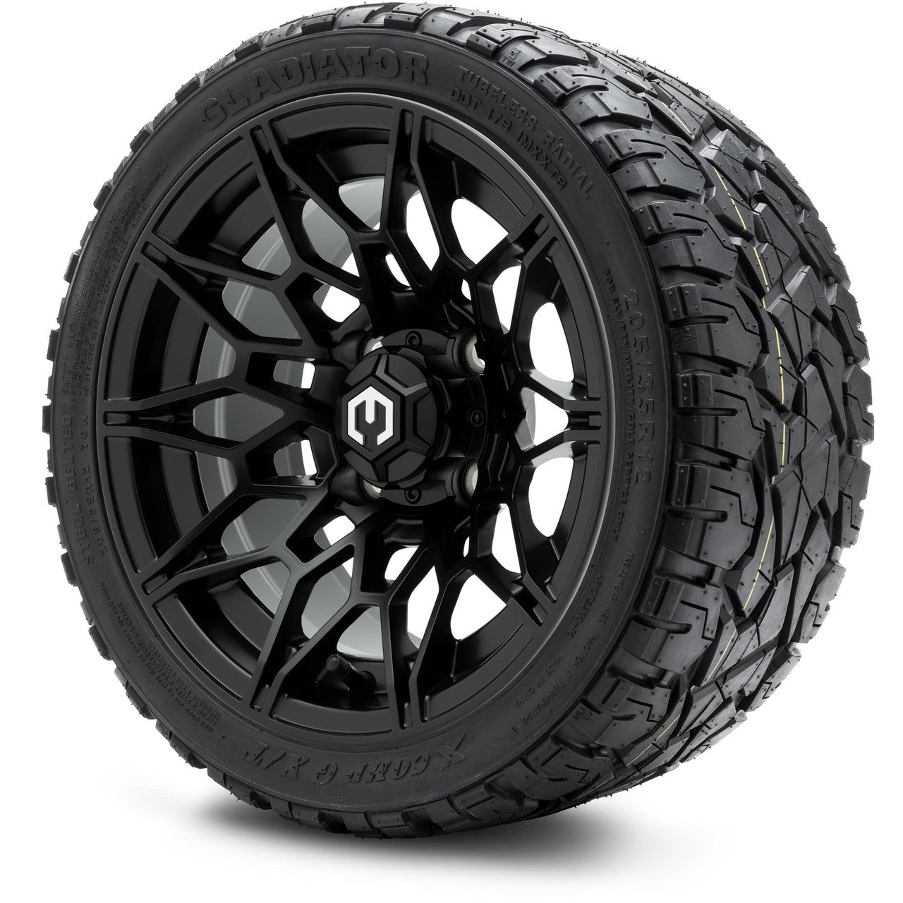 MODZ® 12" Galaxy Matte Black Wheels & Off-Road Tires Combo