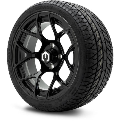 MODZ® 14" Renegade Glossy Black Wheels & Street Tires Combo