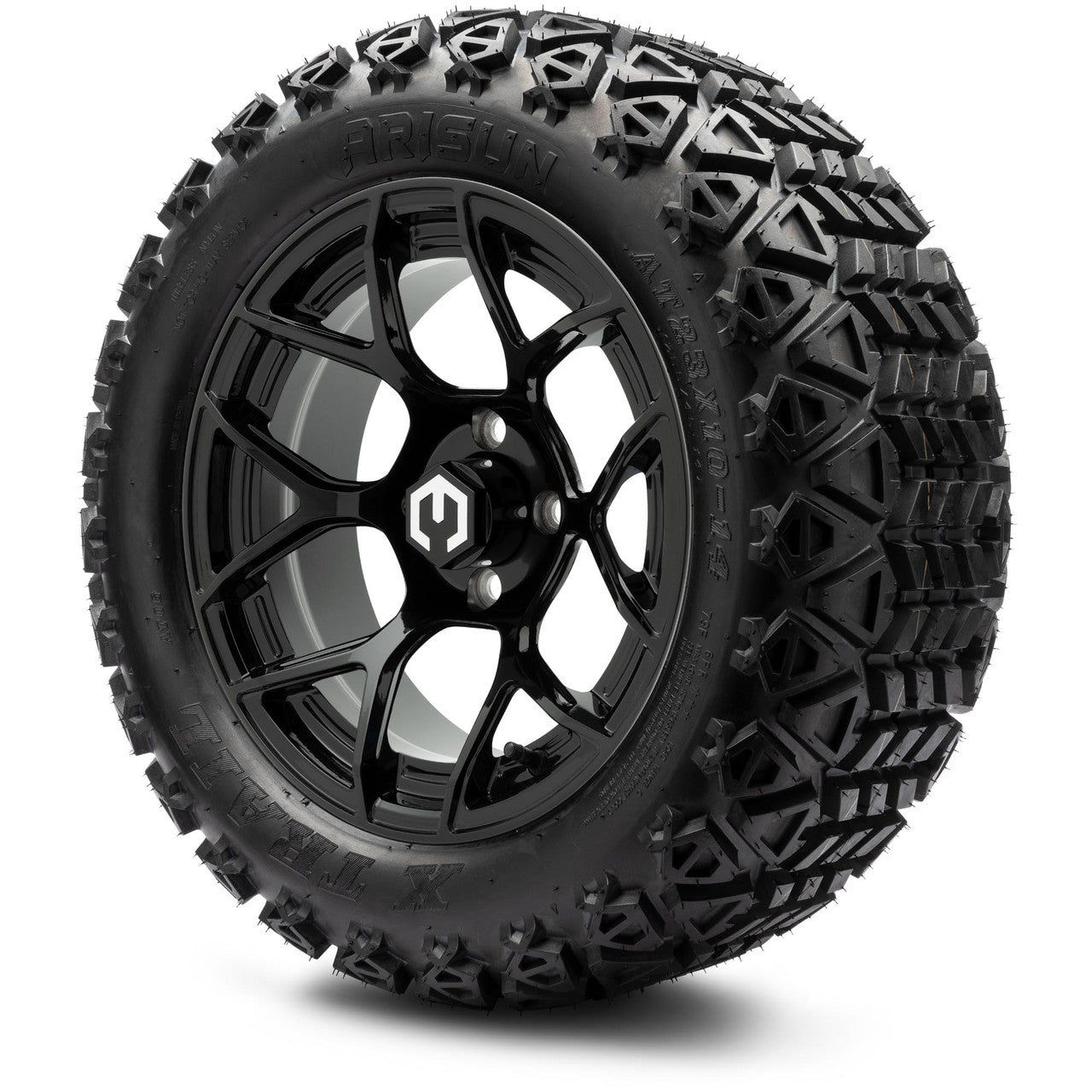 MODZ® 14" Renegade Glossy Black Wheels & Off-Road Tires Combo