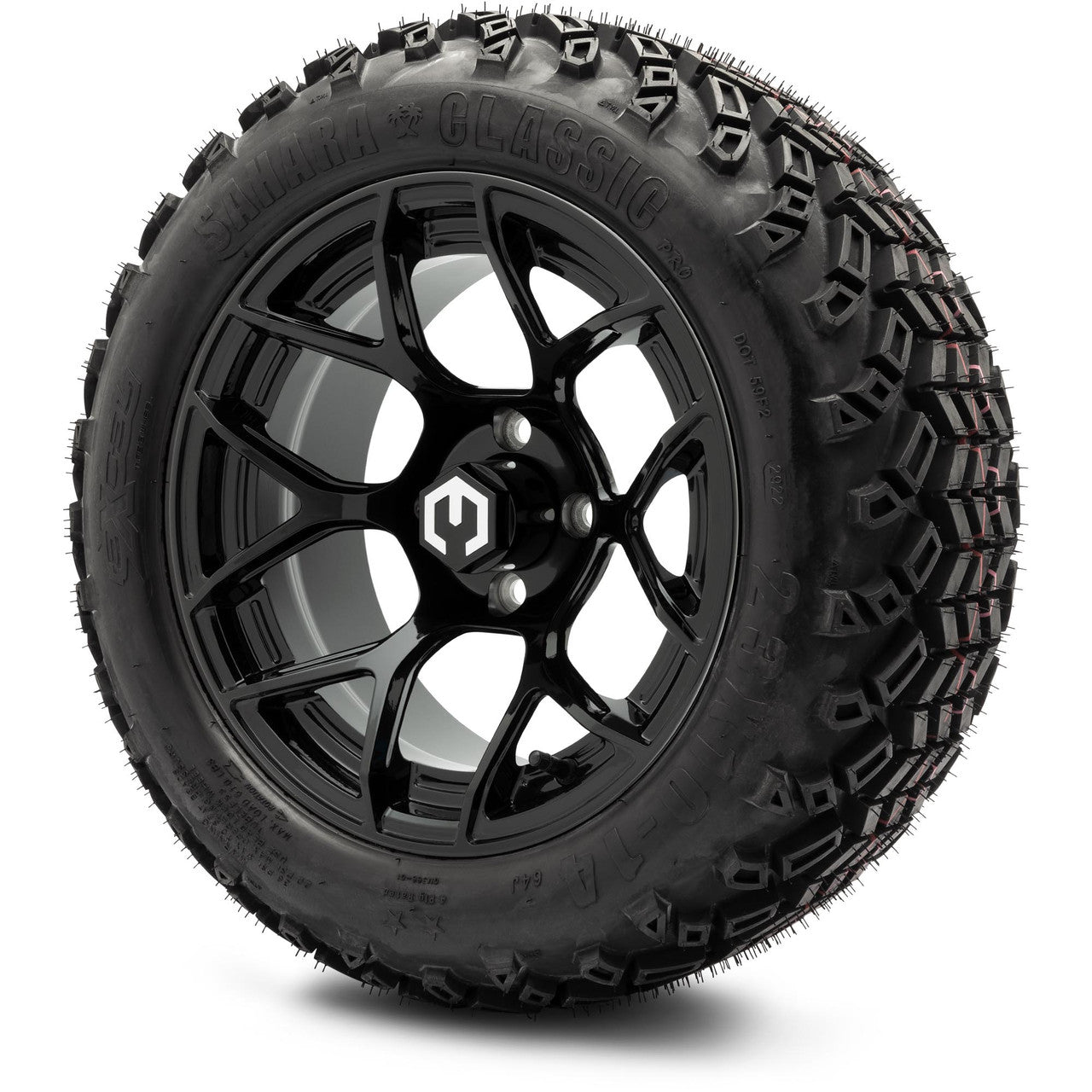 MODZ® 14" Renegade Glossy Black Wheels & Off-Road Tires Combo