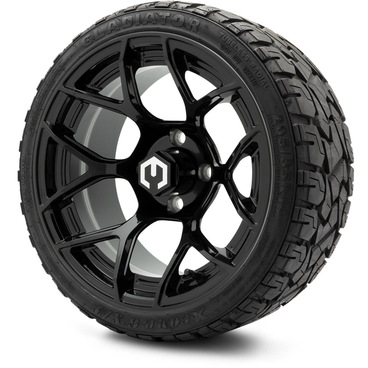 MODZ® 14" Renegade Glossy Black Wheels & Off-Road Tires Combo