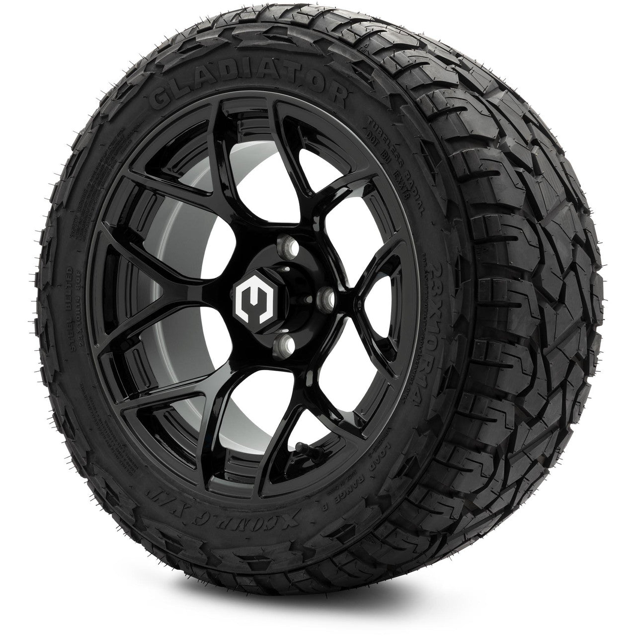MODZ® 14" Renegade Glossy Black Wheels & Off-Road Tires Combo