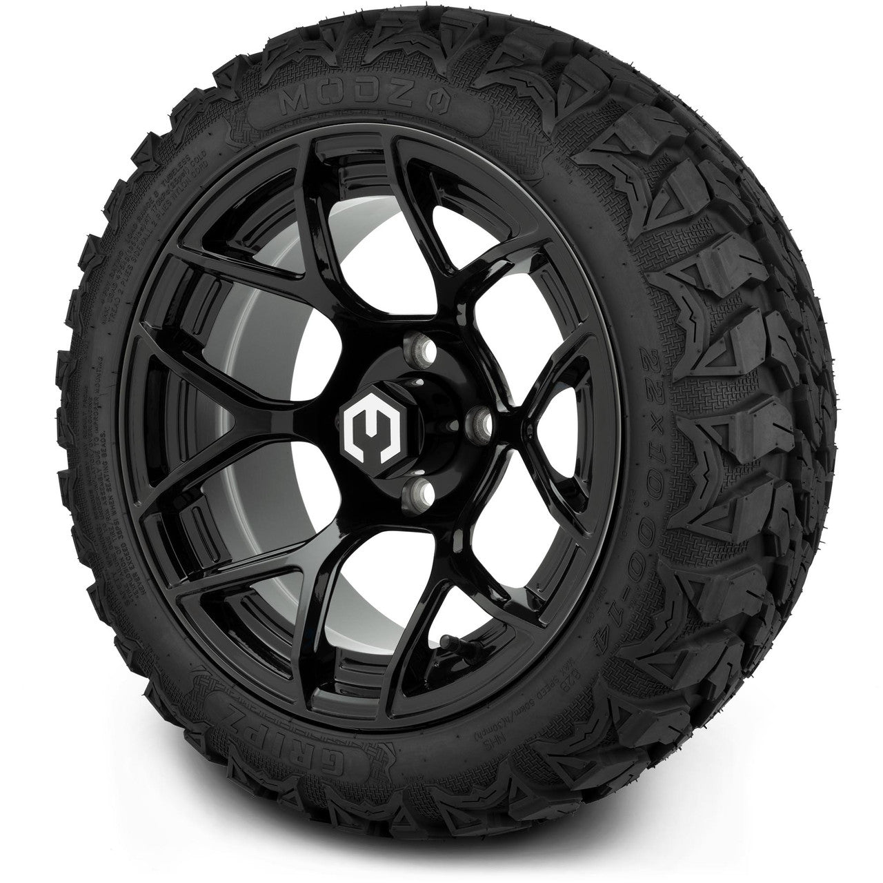 MODZ® 14" Renegade Glossy Black Wheels & Off-Road Tires Combo