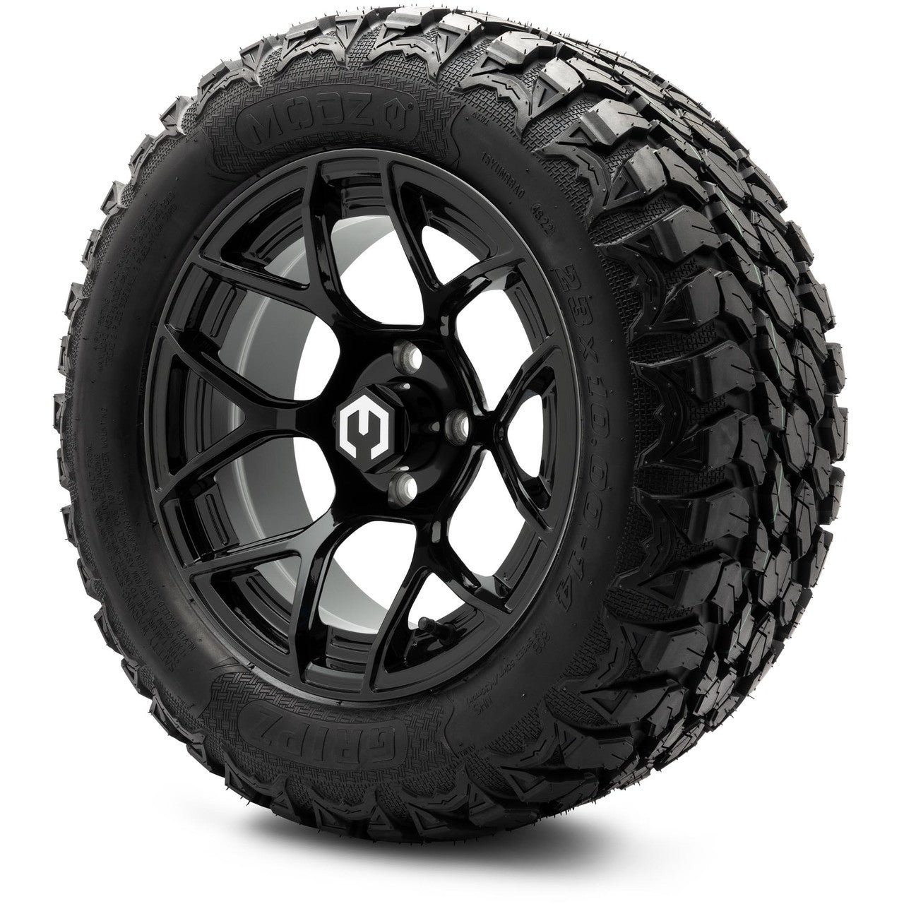 MODZ® 14" Renegade Glossy Black Wheels & Off-Road Tires Combo