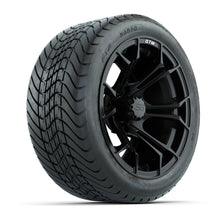 GTW Spyder Matte Black 14 in Wheels with 225/30-14 Mamba Street Tires – Full Set