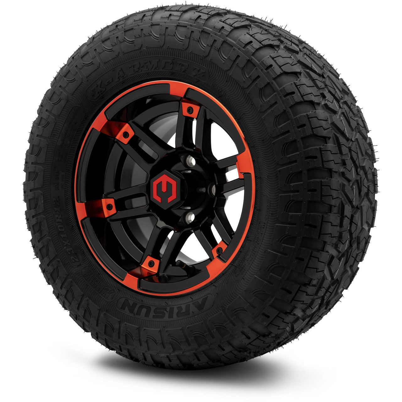 MODZ® 12" Aftershock Red and Black Wheels & Off-Road Tires Combo