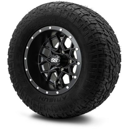 MODZ® 12" Vortex Matte Black Wheels & Off-Road Tires Combo