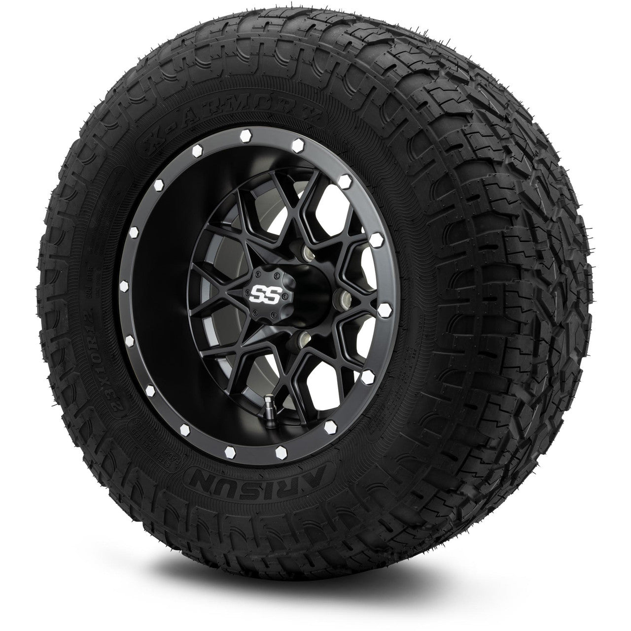 MODZ® 12" Vortex Matte Black Wheels & Off-Road Tires Combo