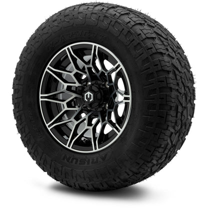 MODZ® 12" Galaxy Machined Black Wheels & Off-Road Tires Combo