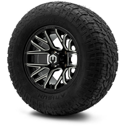 MODZ® 12" Matrix Glossy Black with Ball Mill Wheels & Off-Road Tires Combo