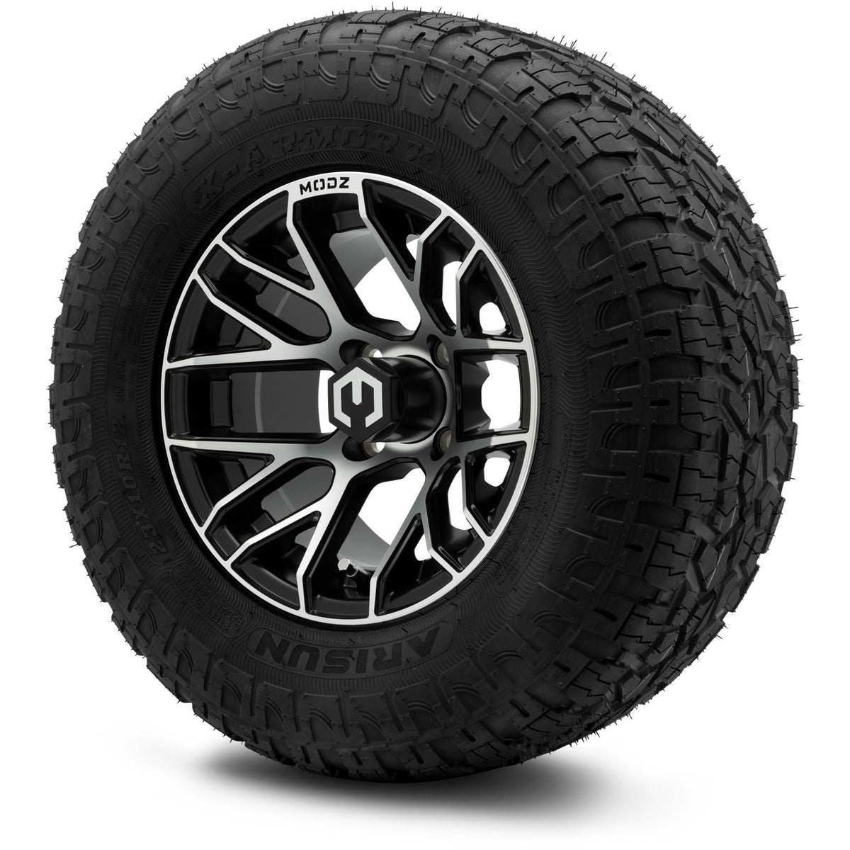 MODZ® 12" Matrix Machined Matte Black Wheels & Off-Road Tires Combo