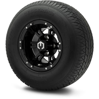 MODZ® 10" Ambush Glossy Black Wheels & Street Tires Combo
