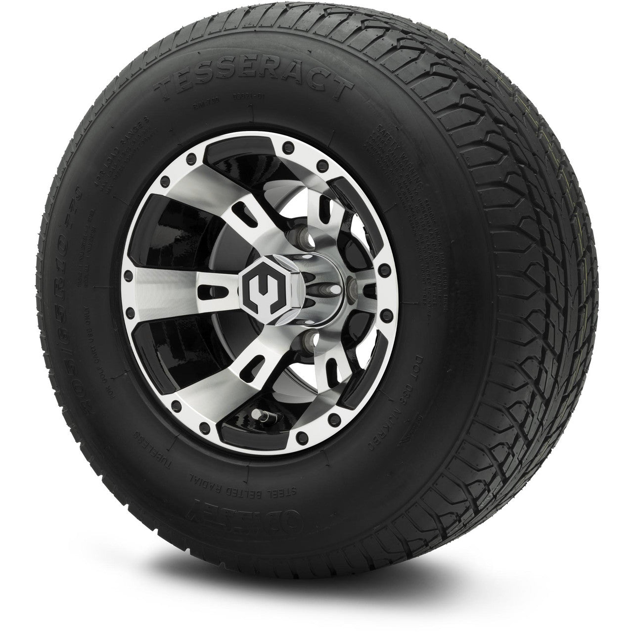MODZ® 10" Ambush Machined Black Wheels & Street Tires Combo