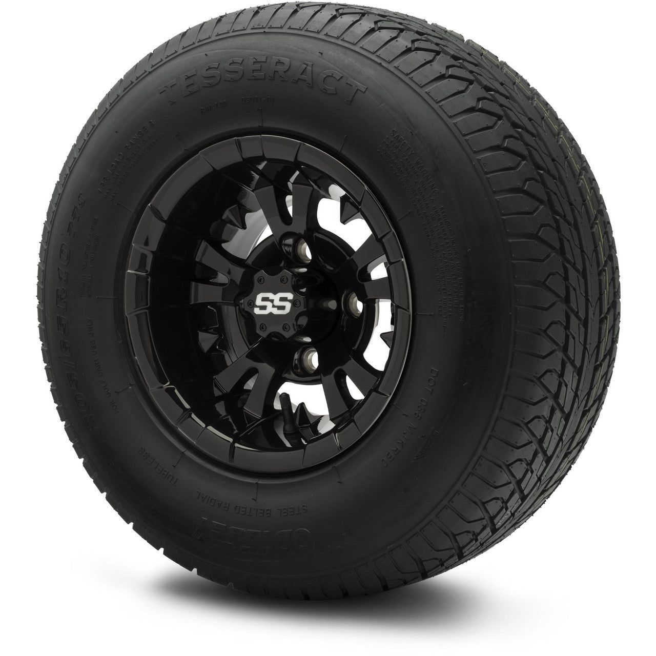 MODZ® 10" Vampire Glossy Black Wheels & Street Tires Combo