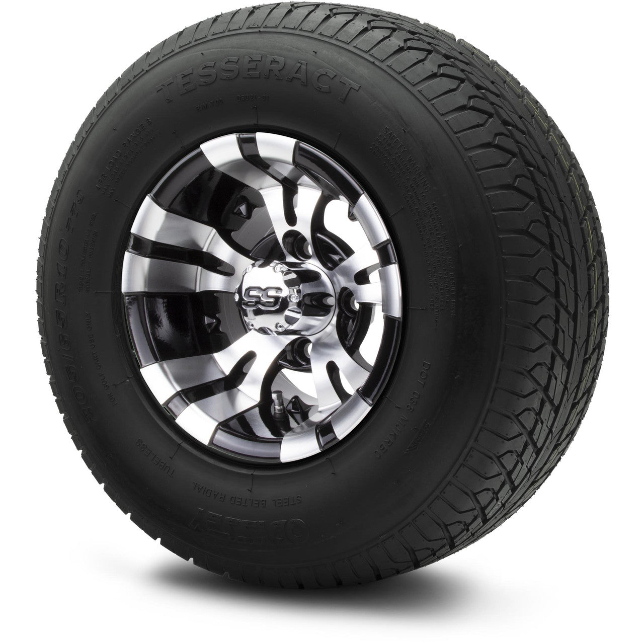 MODZ® 10" Vampire Machined Black Wheels & Street Tires Combo