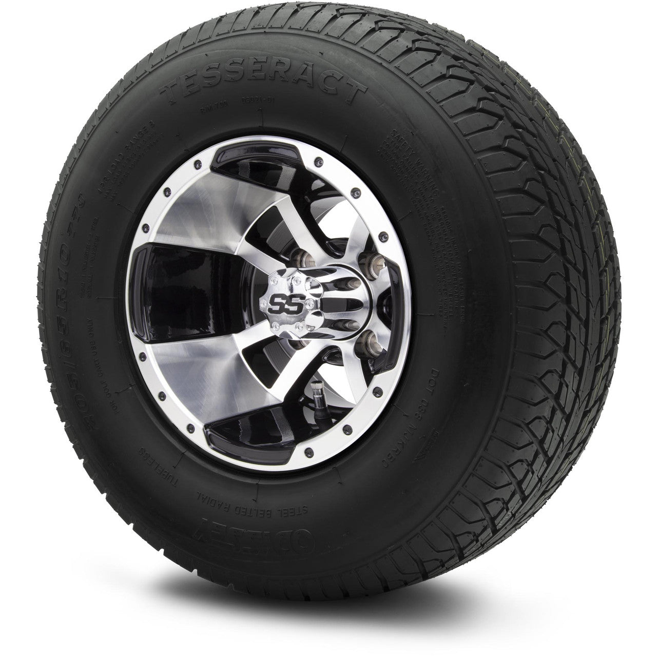 MODZ® 10" Storm Trooper Machined Black Wheels & Street Tires Combo