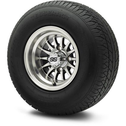 MODZ® 10" Medusa Machined Black Wheels & Street Tires Combo