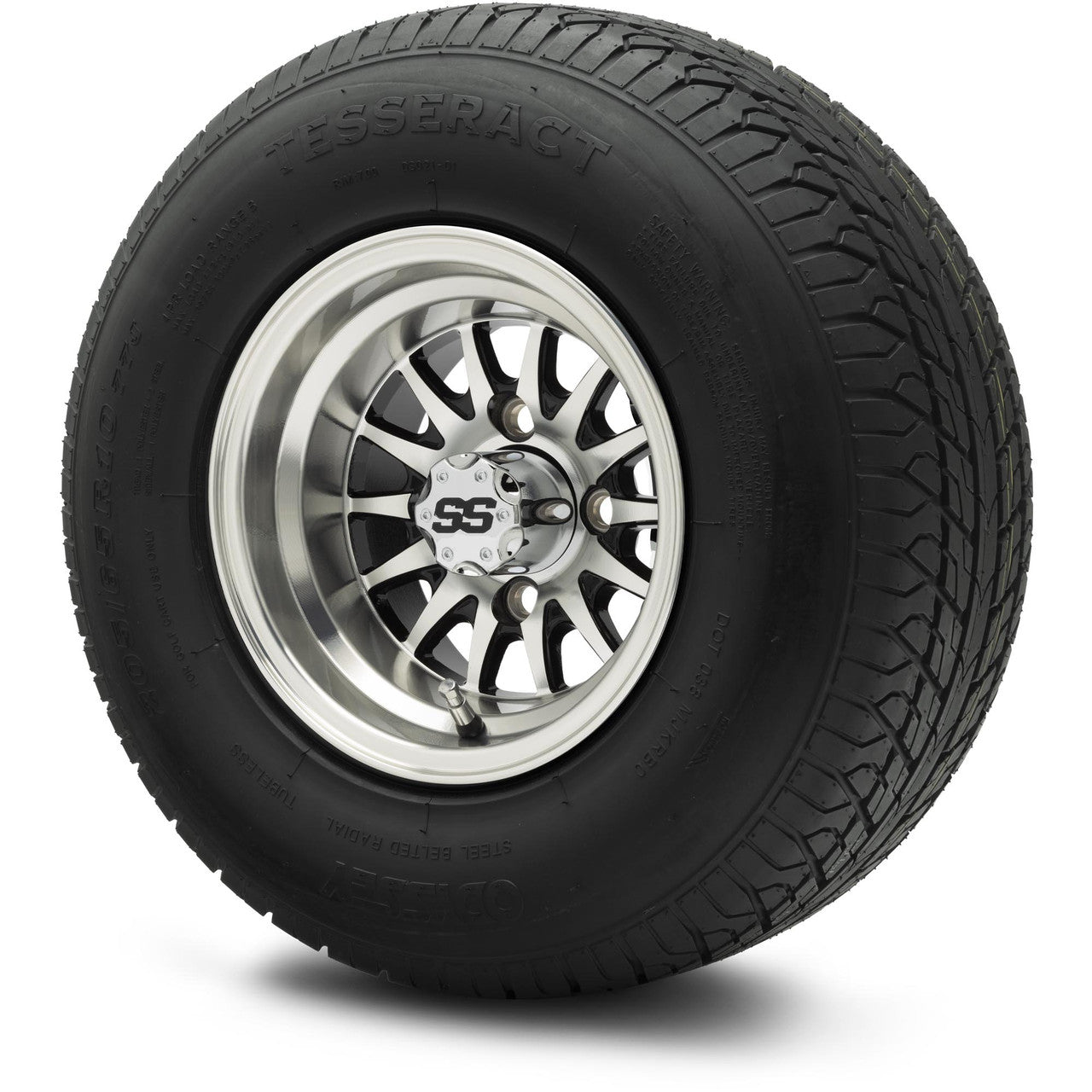 MODZ® 10" Medusa Machined Black Wheels & Street Tires Combo