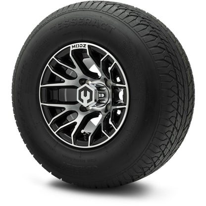 MODZ® 10" Matrix Machined Black Wheels & Street Tires Combo