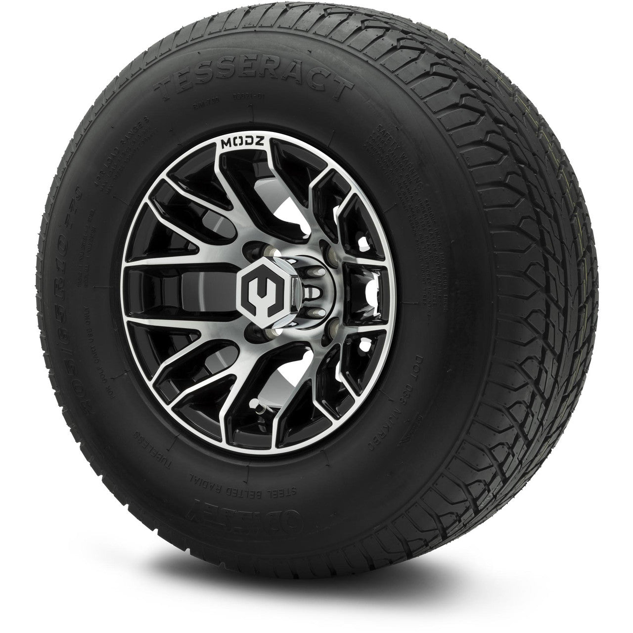 MODZ® 10" Matrix Machined Black Wheels & Street Tires Combo