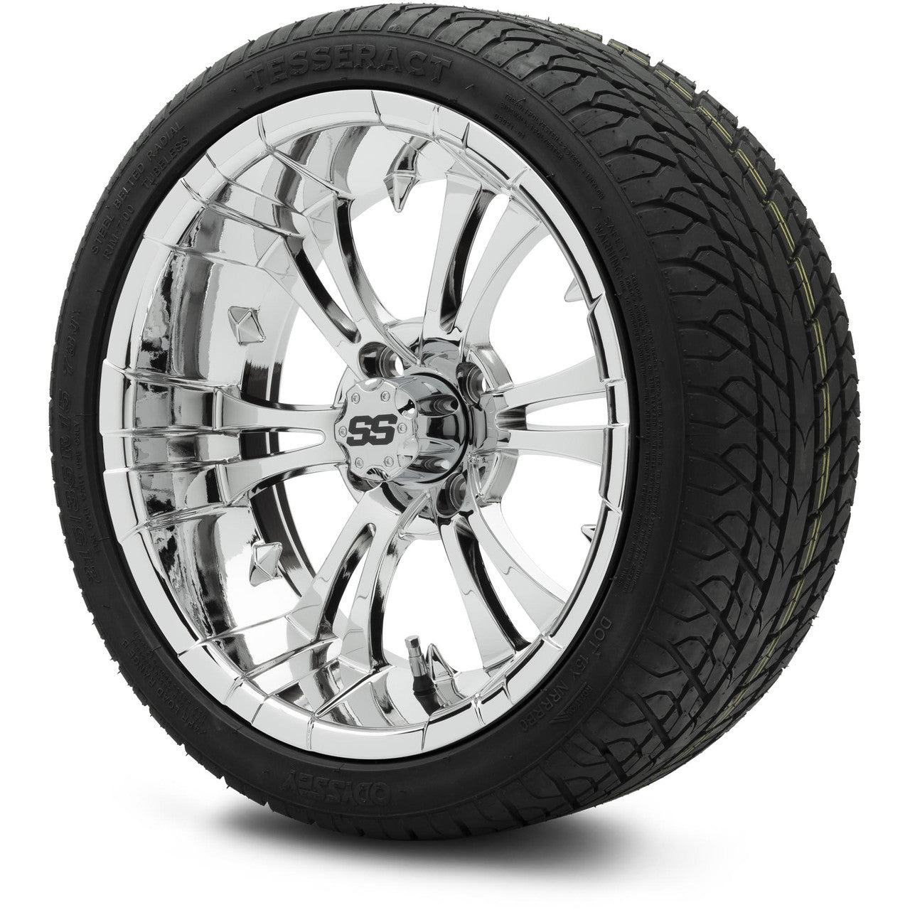 MODZ® 15" Vampire Chrome Wheels & Street Tires Combo
