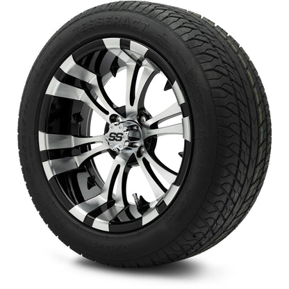 MODZ® 15" Vampire Machined Black Wheels & Street Tires Combo