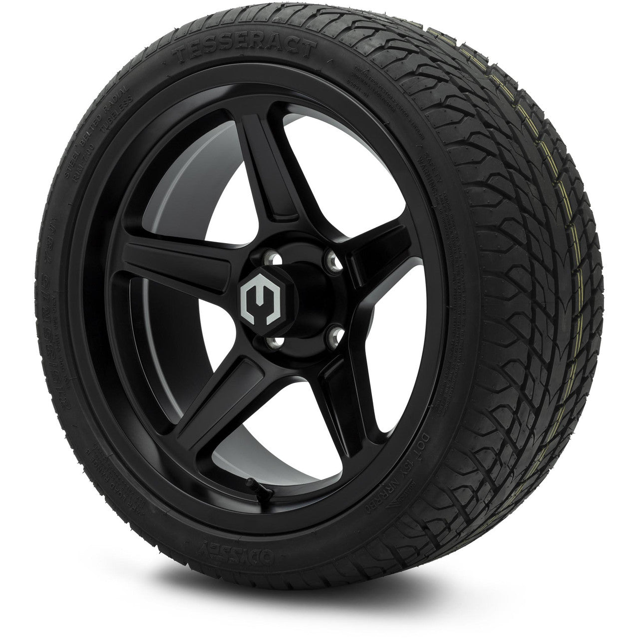 MODZ® 15" Drift Matte Black Wheels & Street Tires Combo