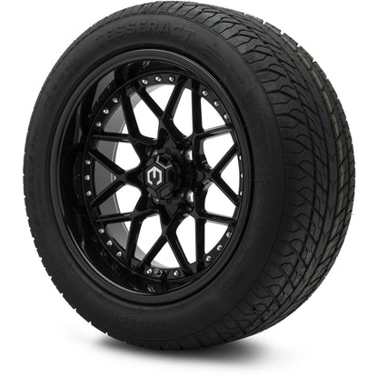 MODZ® 15" Formula Glossy Black Wheels & Street Tires Combo