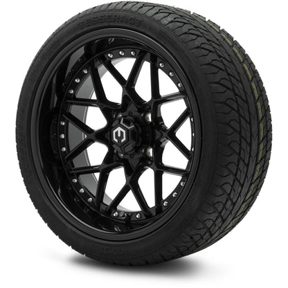 MODZ® 15" Formula Glossy Black Wheels & Street Tires Combo