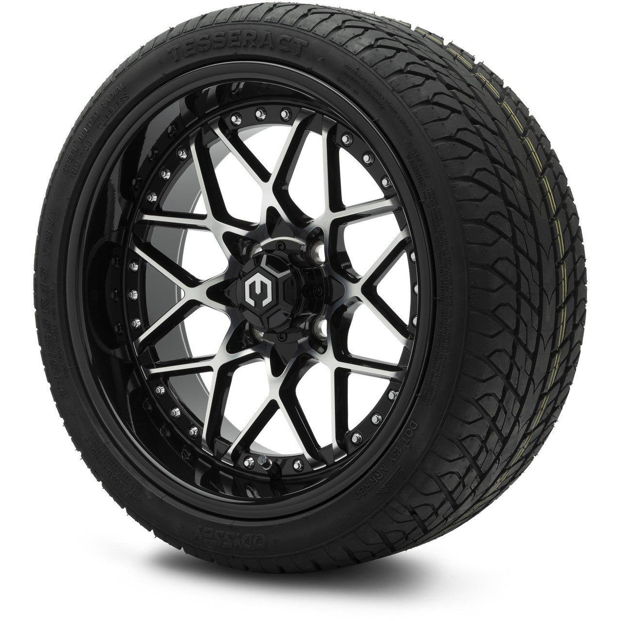 MODZ® 15" Formula Machined Black Wheels & Street Tires Combo