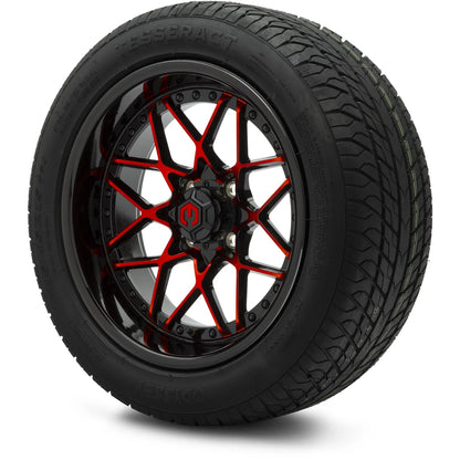 MODZ® 15" Formula Red and Black Wheels & Street Tires Combo