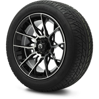 MODZ® 15" Chaos Machined Black Wheels & Street Tires Combo
