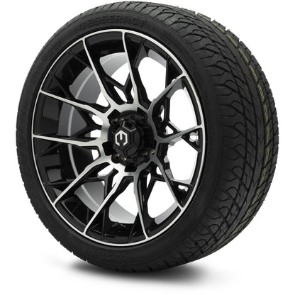 MODZ® 15" Chaos Machined Black Wheels & Street Tires Combo