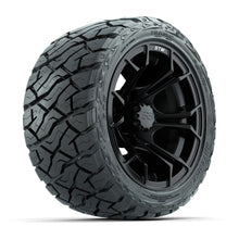 GTW Spyder Matte Black 12 in Wheels with 215/40-R12 Maverick Low-Profile All-Terrain Tires – Full Set