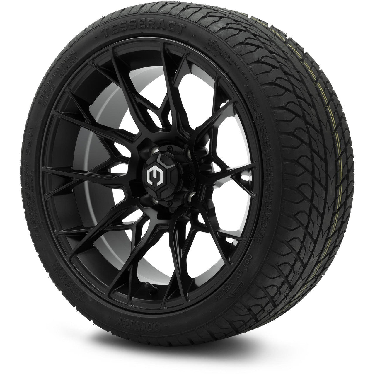 MODZ® 15" Chaos Matte Black Wheels & Street Tires Combo