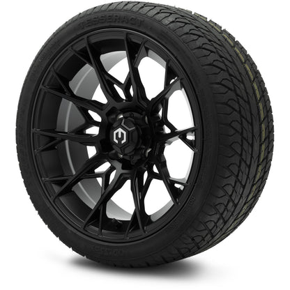 MODZ® 15" Chaos Matte Black Wheels & Street Tires Combo